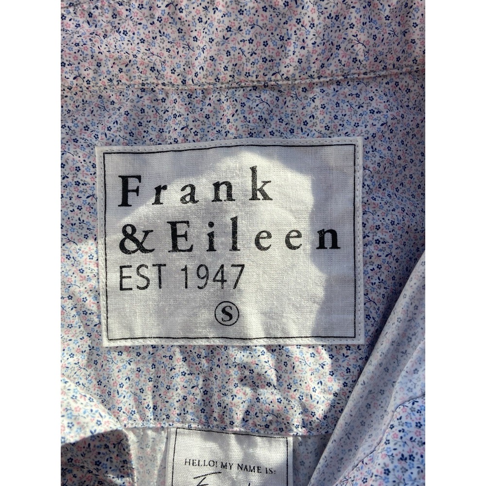 Frank & Eileen Frank Button Down Shirt Size Floral Italy Oversized Quiet Luxury - Picture 5 of 12